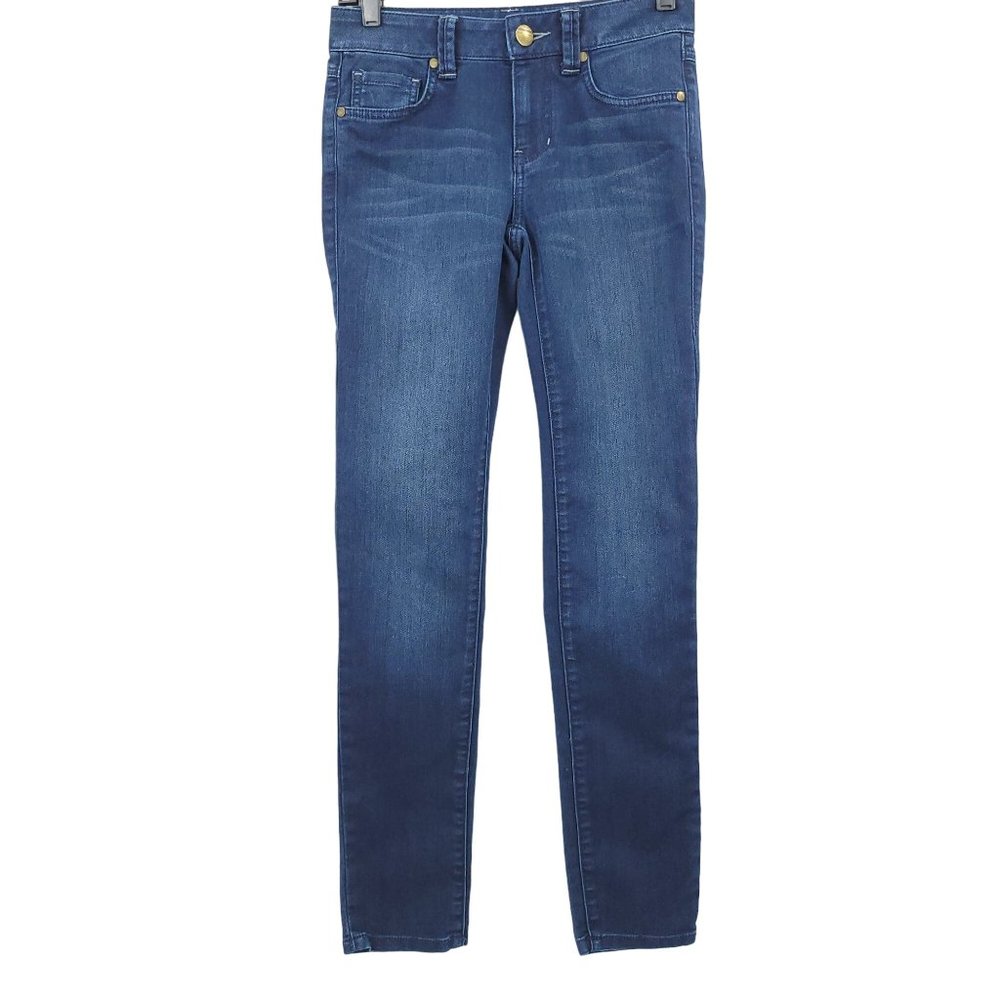 Cabi Jeans Skinny Leg Womens Size 2 Read Dark Wash Blue Denim Pants Mid Rise